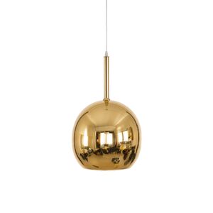 Candeeiro de teto suspenso vidro D180 1×27-Dourado-Avida