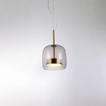 Candeeiro de teto suspenso vidro D220*340 1*5W LED-Trans.Dourado-Avida
