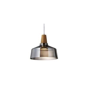 Candeeiro de teto suspenso vidro D240*H180 1×27-Fumo-Avida