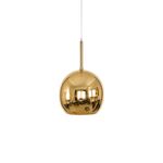 Candeeiro de teto suspenso vidro D250 1×27-Dourado-Avida