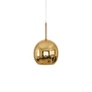 Candeeiro de teto suspenso vidro D250 1×27-Dourado-Avida