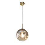 Candeeiro de teto suspenso vidro D250*H280 1×27-Trans,Dourado-Avida