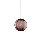 Candeeiro de teto suspenso vidro D300 1×27-Verml Dourado-Avida