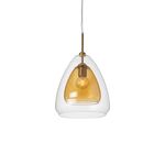 Candeeiro de teto suspenso vidro D300*H380 1×27-Transparet-Avida
