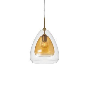 Candeeiro de teto suspenso vidro D300*H380 1×27-Transparet-Avida