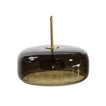 Candeeiro de teto suspenso vidro D330*160 1*5W LED-Fumo Dourado-Avida