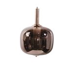 Candeeiro de teto suspenso vidro D350*500 1×27-Rosa-Avida