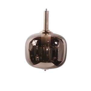 Candeeiro de teto suspenso vidro D350*500 1×27-Rosa-Avida