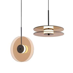 Candeeiro de teto suspenso vidro D380 1*5W LED-Fumo-Avida