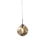 Candeeiro de teto suspenso vidro-Dourado 25cm-1×27-Avida