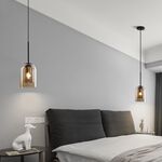 Candeeiro de teto suspenso vidro Fumo D230 1×27-Avida