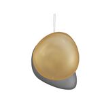 Candeeiro de teto suspenso vidro L300*W220*H300 1×27 Fumo Dourado-Avida