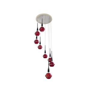 Candeeiro De Teto Vermelha Para Restaurantes/Cuzinha 8x40w E27