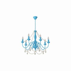 Candeeiro Infantil Azul 6x E14 40w