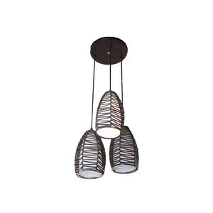 Candeeiro Rústica de Madeira Para Sala/Quarto 3x E27 40w