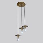 Candeeiro Suspensa De Teto Dourado 3X27