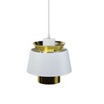 Candeeiro suspenso Metal branco+Dourado  E27 250*250-Avida