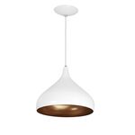 Candeeiro suspenso Metal branco E27 D400*H330-Avida