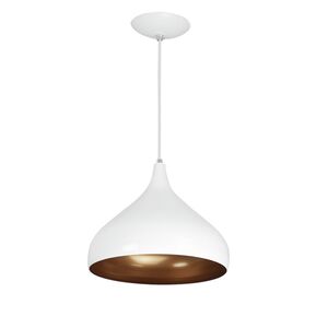 Candeeiro suspenso Metal branco E27 D400*H330-Avida