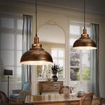 Candeeiro suspenso Metal bronze antigo branco E27 D400*H300-Avida