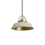 Candeeiro Suspenso Metal Creme
