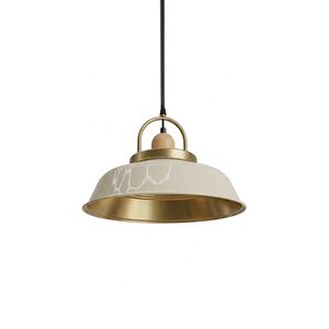 Candeeiro Suspenso Metal Creme