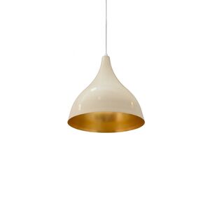 Candeeiro Suspenso Metal Creme