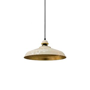 Candeeiro Suspenso Metal Creme