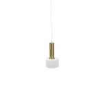 Candeeiro suspenso Metal Dourado Branco E27 D130*H240-Avida