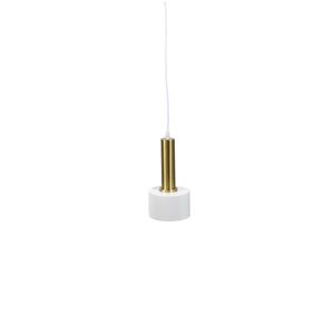 Candeeiro suspenso Metal Dourado Branco E27 D130*H240-Avida
