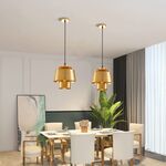 Candeeiro suspenso Metal Dourado E27 D250*300-Avida