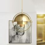 Candeeiro suspenso Metal Dourado E27 D280*300-Avida