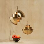 Candeeiro suspenso Metal Dourado E27 D340*360-Avida