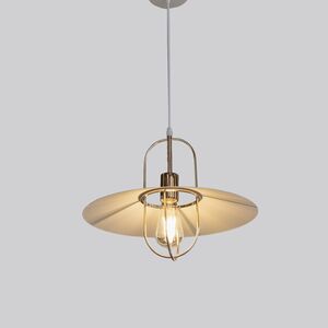 Candeeiro suspenso Metal Metal Branco+Dourado E27 400*300-Avida