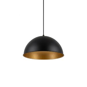 Candeeiro Suspenso Metal Preto 30Cm