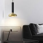 Candeeiro suspenso Metal  preto Dourado E27 D140*H270-Avida