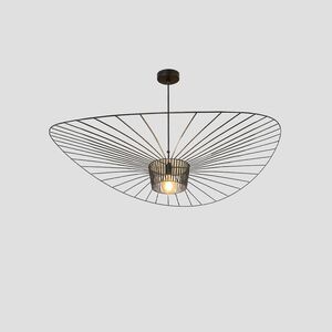 Candeeiro suspenso Metal preto E27 D1600-Avida