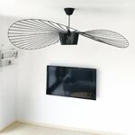 Candeeiro suspenso Metal preto E27 D1600-Avida