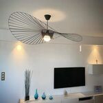 Candeeiro suspenso Metal preto E27 D1700-Avida