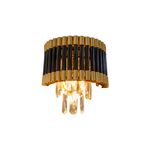 Candeeiro Teto Preto-Dourado