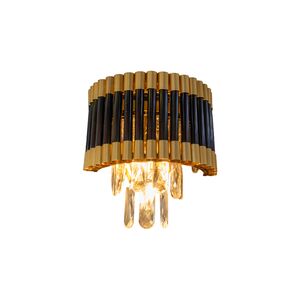 Candeeiro Teto Preto-Dourado
