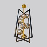 Candeeiro Teto Preto Dourado-9S