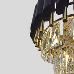 Candeeiro Teto Preto Dourado