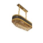 Candeeiro Teto Preto-Dourado