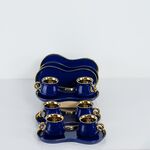 Chávenas de  Porcelana Azul e Douradas