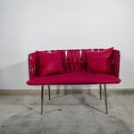 Conjunto de  3 poltronas  de  cor vermelha para escritórios varandas  e cozinhas