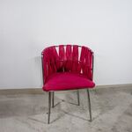 Conjunto de  3 poltronas  de  cor vermelha para escritórios varandas  e cozinhas