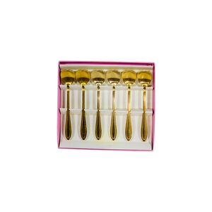 Conjunto de colheres de chá dourado de 6 Peças