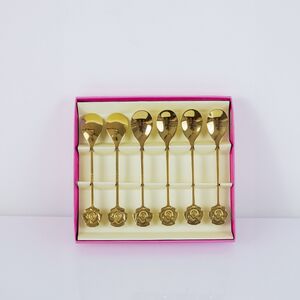 Conjunto de colheres de chá dourado de 6 Peças