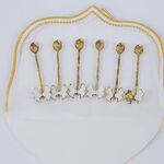 Conjunto de colheres de chá dourado de 6 Peças
